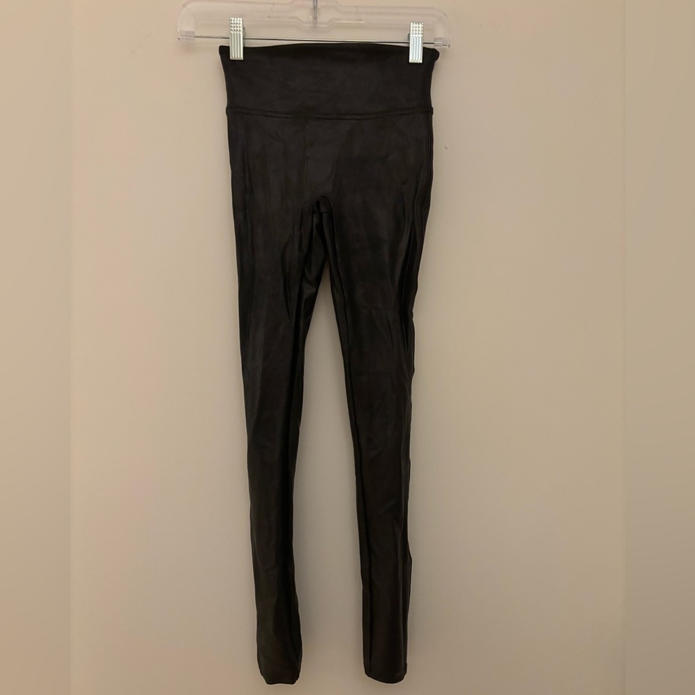 SPANX Black Faux Leather Leggings